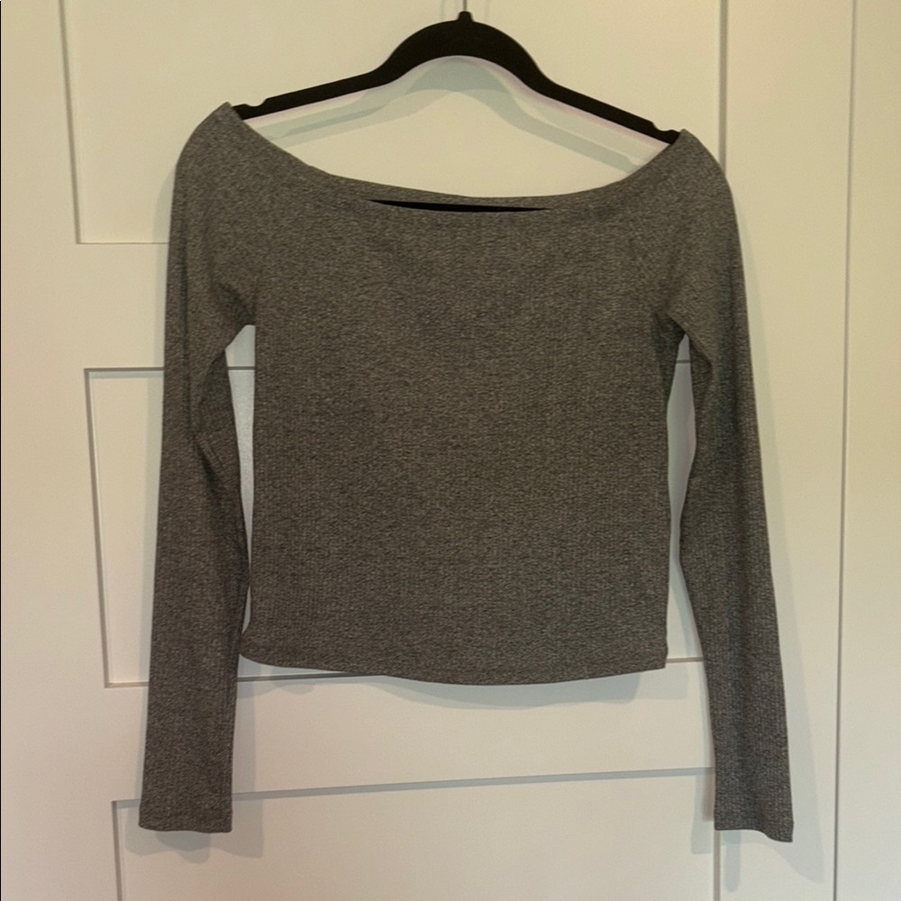 Divided Off The Shoulder Long Sleeve Top